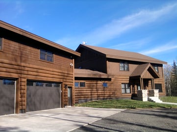 log home with SIP second floor