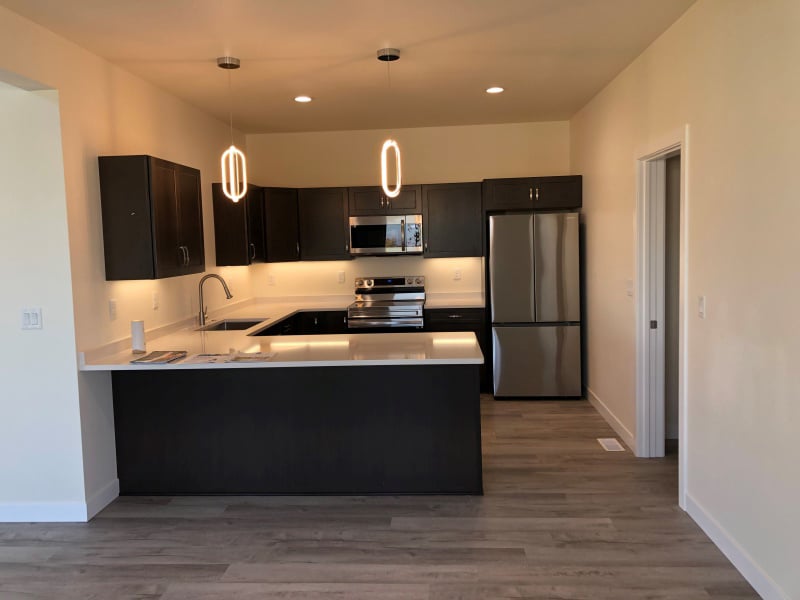 Modern Kitchen in SIP built twin home 