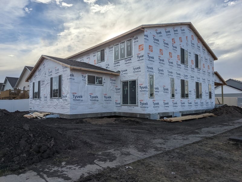 SIP Twin home Ready for siding